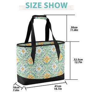 Custom Logo Promotional Soft Sided Cooler Bag Large Capacity Travel Tote, 36 Can Insulated Grocery Handbag for Events - Product Image 2