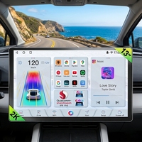 Autoradio 13 pouces QLED avec écran tactile, Android 14, GPS, stéréo, CarPlay sans fil, Android Auto, USB, 5G, montage sur tableau de bord, garantie 1 an
