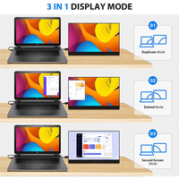 Monitor portátil para juegos de 18 ", 144Hz, 2,5 K, 2560x1600, 16:10, pantalla ancha, 100% SRGB, HDR, extensor de pantalla para portátil para Mac Switch