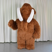 Costume de mascotte d'éléphant de mammouth de conception de marche réaliste gonflable de haute qualité de 2m/2.6m pour la célébration d'halloween