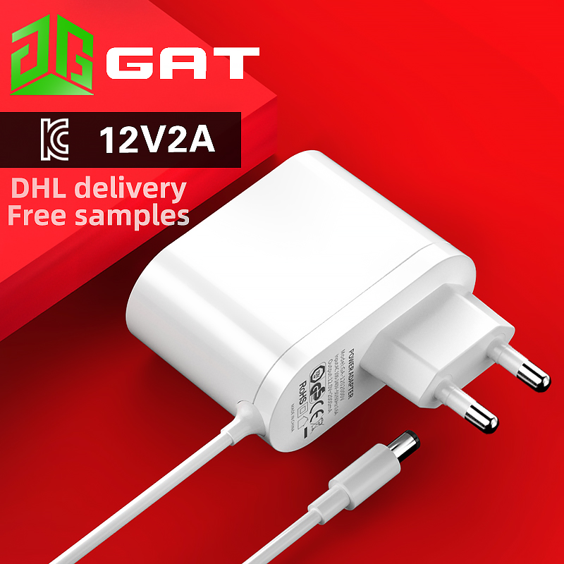 Корейский стандарт KC KCC сертификация 12 В 2 а высококачественный адаптер питания 24 Вт эффективный уровень 6 адаптер питания огнестойкий