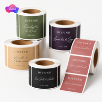 Étiquettes de bougies personnalisées de luxe, autocollants en vinyle découpés résistants à l'eau et à l'huile, impression CMYK, logo, emballage de pots, 100 pièces, échantillon