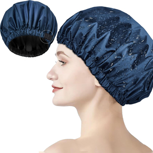 <span class=keywords><strong>Bonnet</strong></span> <span class=keywords><strong>de</strong></span> douche HZM-23444 pour femmes Satin doublé taille réglable Double couche réutilisable imperméable Extra Large <span class=keywords><strong>bonnet</strong></span> <span class=keywords><strong>de</strong></span> <span class=keywords><strong>bain</strong></span> - Product Image 6
