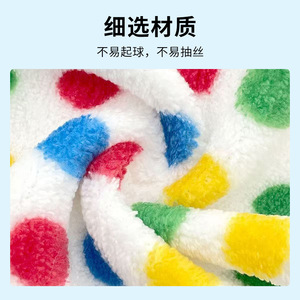 ผ้าเช็ดจานลายจุด 25x25 ซม. ผ้าขนแกะปะการัง ทนน้ำมัน แผ่นขัดอเนกประสงค์ ใช้ทั่วไป - Product Image 3