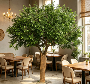 Grand arbre artificiel de mangue personnalisé, tronc réaliste en fibre de verre, faux arbre banian pour la décoration intérieure ou extérieure - Product Image 3