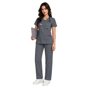 42337 Ensembles de Blouses Médicales Personnalisées Anti-Fluide Style Tenue d'Hôpital Basique pour Femme - Product Image 1