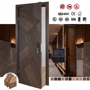 Porte intérieure en bois massif avec placage, homologuée ULC, résistante au feu, fabriquée sur mesure dans le Guangdong, approuvée par les normes américaines - Product Image 2