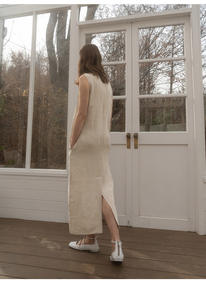 <span class=keywords><strong>Robe</strong></span> longue sans manches <span class=keywords><strong>en</strong></span> <span class=keywords><strong>lin</strong></span> pour femmes, Maxi, tissu <span class=keywords><strong>en</strong></span> <span class=keywords><strong>lin</strong></span>, respirant, ample, <span class=keywords><strong>grande</strong></span> <span class=keywords><strong>taille</strong></span>, été, Support personnalisé, 100% - Product Image 4