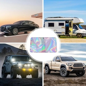 Phổ 145x90cm xe phía trước kính chắn gió dù để che nắng đầy màu sắc laser cách nhiệt Kem chống nắng làm mát ô - Product Image 6