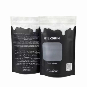 Lot de 500 sachets <span class=keywords><strong>en</strong></span> <span class=keywords><strong>plastique</strong></span> noir mat Mylar sachets <span class=keywords><strong>en</strong></span> aluminium à fermeture éclair avec fenêtre transparente - Product Image 1