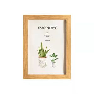Wooden Photo <b>Frame</b> Rectangle Solid Wood Tabletop Horizontal Living Room Bedroom Entryway Decor - Product Image 4