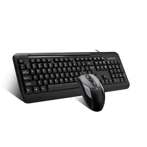 KM690有线鼠标和键盘组合静音键盘和3D光学鼠标，适用于商务办公和家庭办公用户