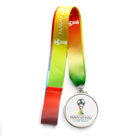 Médailles et trophées de football en argent avec design 3D personnalisé en métal