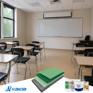 Système de revêtement de sol en uréthane pour écoles et universités, peinture élastomère flexible insonorisante et insonorisante sans joint, vente en gros - Product Image 1