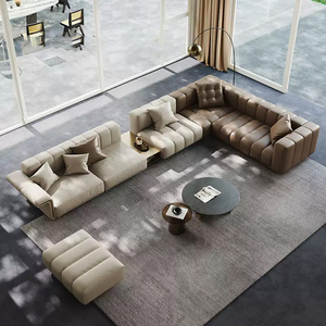 Sang Trọng Hiện Đại Chính Hãng Da Đàn Piano Key Top Layer Sofa Cho Phòng Khách Da Bò Góc Màu Sắc Phù Hợp Cho Hiện Đại Biệt Thự Sang Trọng - Product Image 4