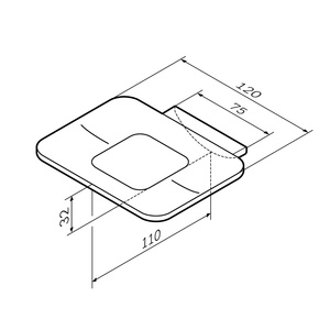 Metalique 50065-CR Portasapone da Bagno Cromato a Forma Speciale, Montaggio a Parete, in Zinco Premium con Vetro Satinato, Design Moderno - Product Image 3