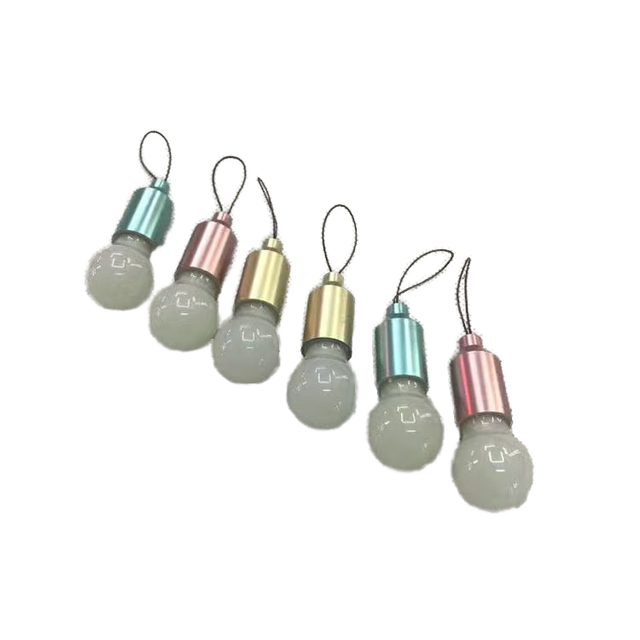 Wholesale Customized Logo LED Flashlight Keychain Mini Torch Bag Keyring with Bulb Promotional Gifts for Carabiners & Keychains