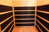 Sauna infrarouge à spectre complet pour 1 personne - Vente flash - Thérapie par lumière rouge en hemlock canadien - Sauna intérieur