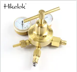 Swagelok tipe Hikelok katup regulator pengurang tekanan tahap ganda tinggi dan rendah bahan bakar gas cair