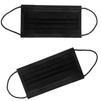 Masque facial noir S&J 4 plis Type II Type IIR, masque jetable noir, masques jetables noirs, vente en gros OEM