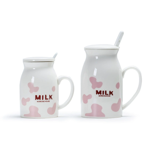 Taza de Cerámica Blanca con Relieve en Forma de Botella de Leche, Taza de Café para Desayuno con Logotipo Personalizado para Hotel, Supermercado, Regalo, Venta al Por Mayor - Product Image 5