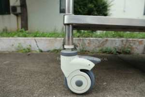 Ginee harga pabrik Medis 304 baja tahan karat karat troli instrumen medis lapisan ganda furnitur rumah sakit - Product Image 6