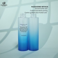 Bouteille pulvérisateur à pompe personnalisée de 60 ml et 150 ml, couleur bleue dégradée givrée, pour spray fixateur, brume tonifiante, nettoyant