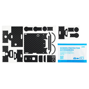 Película Protectora Negra de Fibra de Carbono Antiarañazos JJC para <span class=keywords><strong>OSMO</strong></span> <span class=keywords><strong>POCKET</strong></span> <span class=keywords><strong>2</strong></span>, Material de Vinilo Fundido, Película de Repuesto Incluida - Product Image 5