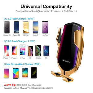 R2 voiture <span class=keywords><strong>chargeur</strong></span> sans fil automatique voiture support de téléphone <span class=keywords><strong>pour</strong></span> iPhone infrarouge <span class=keywords><strong>Induction</strong></span> charge rapide <span class=keywords><strong>pour</strong></span> <span class=keywords><strong>Samsung</strong></span> - Product Image 4