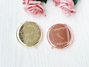 Getinbulk Compact <strong>Mirror</strong> for Purse Double-Sided 1X/2X <strong>Magnifying</strong> Metal Pocket Makeup <strong>Mirrors</strong>(Round, Rose Gold) - Product Image 4