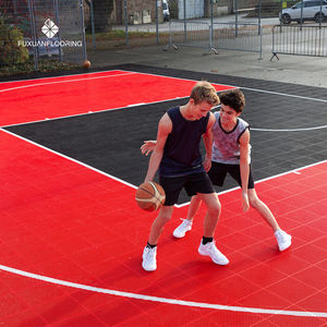 แผ่นปูพื้นสนามบาสเก็ตบอลของสนามหลังบ้านที่เชื่อมต่อกันแผ่นปูพื้นชื่อกีฬา - Product Image 1