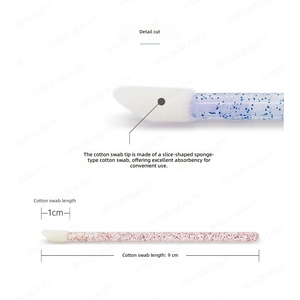 50 pz. Mini Spazzolini per Ciglia Sottili Multiuso con Glitter, con Bastoncino in Plastica e Base a Ventosa - Product Image 3