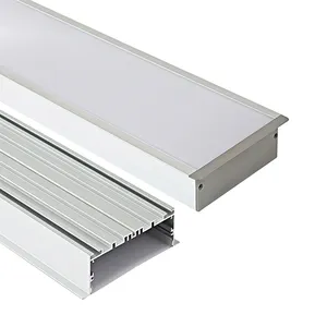 100x35mm Breiter kunden spezifischer Aluminium-LED-Kanal mit Kunststoff abdeckung für LED-Linear licht