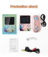 G5 Console de jeu portable à écran couleur 500 en 1 Boîte de jeu rétro avec batterie 1000mAh supportant un lecteur simple/double