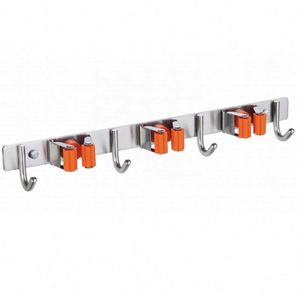 Wall Mount Stainless Steel Multifunction Bolt Inserting Type Non-Folding Tool Organizer Cleaning Tools <b>Kitchen</b> Holder <b>Storage</b> - Product Image 1