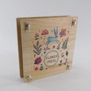 Kit de jouets personnalisés bon marché à presser, artisanat, bricolage, <span class=keywords><strong>presse</strong></span> à feuilles de fleurs en bois avec plaque et panneaux pour enfants - Product Image 3