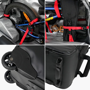 NOOYAH sac de voyage de vélo pour <span class=keywords><strong>BMX</strong></span> vélo professionnel Motocross étui de Transport 20 pouces roue arrière sans démontage 900D sac de vélo - Product Image 6