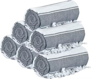 Set di 6 Asciugamani da Spiaggia Turchi in Cotone Extra Large 36x71, Morbidi, Resistenti e Assorbenti, Lenzuola da Bagno Extra Large <span class=keywords><strong>per</strong></span> Adulti - Product Image 3