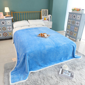 Couverture en flanelle solide 100% polyester, livraison directe depuis l'usine chinois, couverture en flanelle solide de bonne qualité - Product Image 3