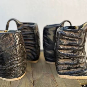 Tazas de Cuerno de Búfalo Natural, Cuernos para Beber, Taza de Cuerno Vikingo de la India, Jarra con Logotipo Grabado Personalizado - Product Image 1