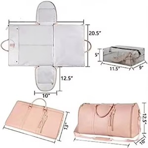 Sac de voyage en cuir PU grande capacité pour femme, personnalisé, certifié BSCI, imperméable, idéal pour le rangement de vêtements et les cadeaux - Product Image 4