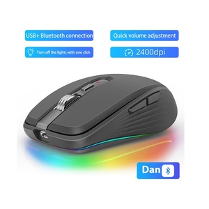 Hxsj Chuột chơi game máy tính xách tay hai chế độ RGB M303 2.4 sạc được 700mAh không dây cho văn phòng <span class=keywords><strong>Bluetooth</strong></span> USB quang học mới phát hành <span class=keywords><strong>Hot</strong></span> Ri - Product Image 6