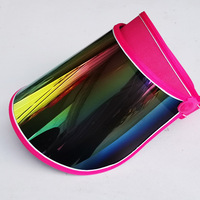 Chapeau de soleil noir transparent avec visière en plastique imperméable pour le cyclisme et les activités de plein air