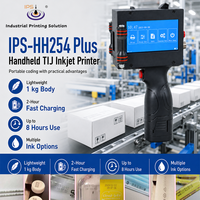 Codificador de Inyección de Tinta TIJ IPS-HH254 Plus, Impresora de Inyección de Tinta Industrial Portátil de 25.4 mm, 1-8 Líneas, Códigos de Barras, Fecha, Cartones, Alta Productividad