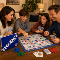 1:1 Sequence Premium Edition Board Game Set Deluxe Giant Board Exclusive Chips & Cards Tabletop Strategy Game