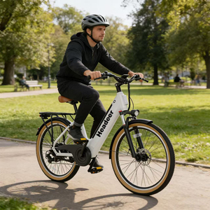 Bicicleta Eléctrica Urbana de 26 Pulgadas con Motor Trasero, Batería de Litio, 7 Velocidades y Frenos de Disco, Disponible en la UE - Product Image 6
