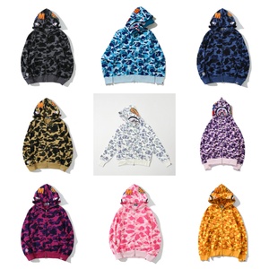 Sudadera con Capucha y Cremallera Completa Bapees Camuflaje Tiburón de Alta Calidad 2026, 100% Algodón, Unisex para Hombre y Mujer, Estilo Urbano - Product Image 2