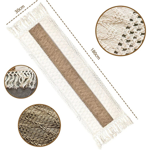 Wholesale <b>Washable</b> Machine Braided Rustic Table Decoration <b>Runner</b> for Living Room Bridal Shower with Tassels - Product Image 6