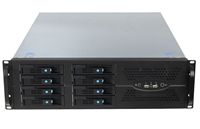 Boîtier de serveur de stockage en rack à faible profondeur 3U, châssis de serveur NVR compact, 8 baies pour disques durs, boîtier d'ordinateur de serveur en rack
