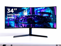 Nouveauté Ordinateur de bureau Écran incurvé 34 pouces 21:9 Ultra-large 240/180/165/100Hz Jeu électronique Écran incurvé 1500R